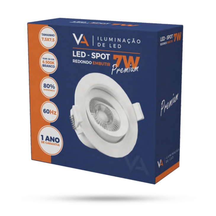 Spot Led Redondo Embutir