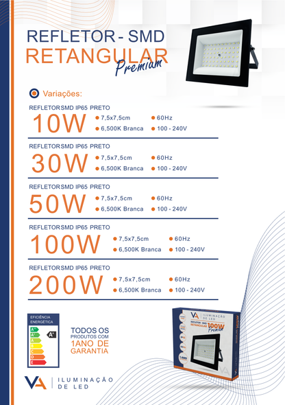 Refletor SMD Retangular